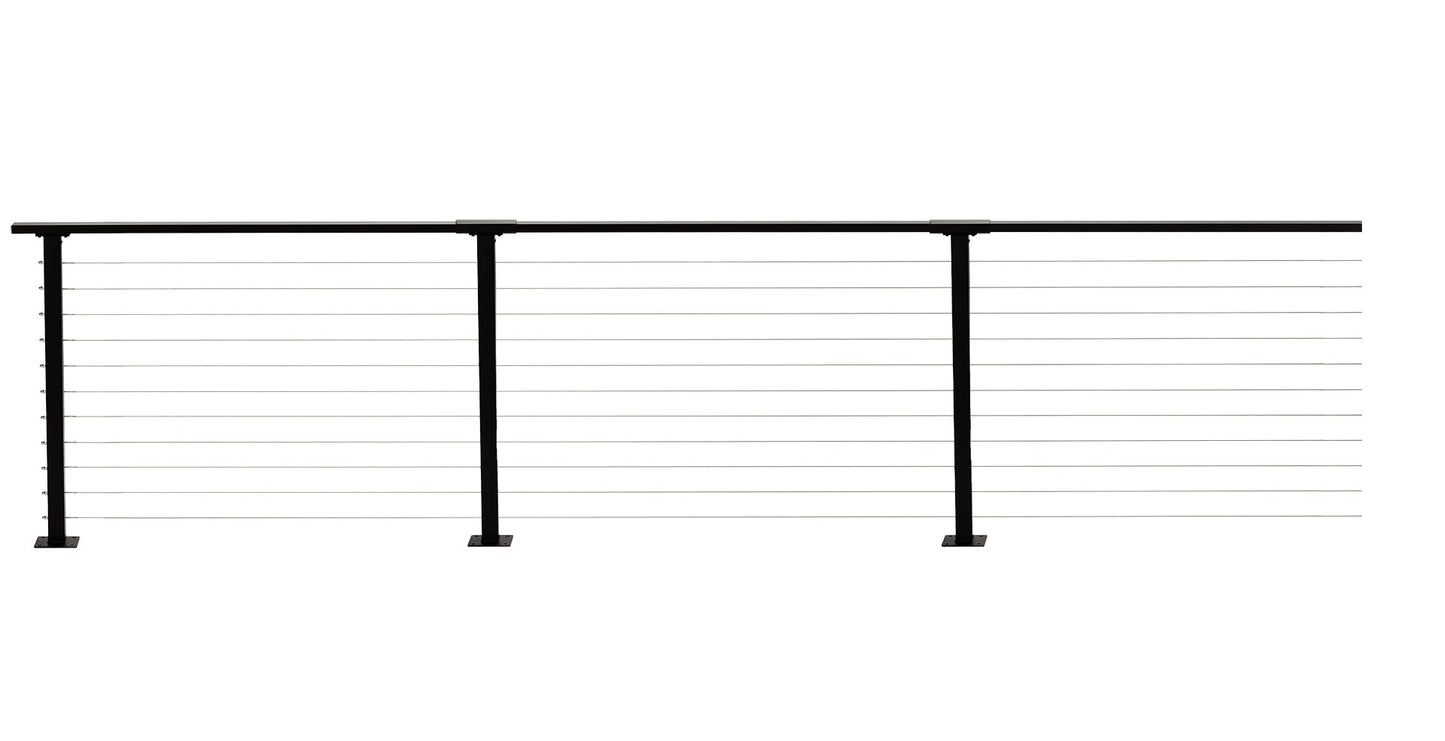 CityPost Deck Mount x 36-in Black Steel Deck Cable Rail Kit