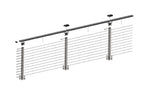 CityPost Deck Mount Bronze Steel Deck Cable Rail Kit