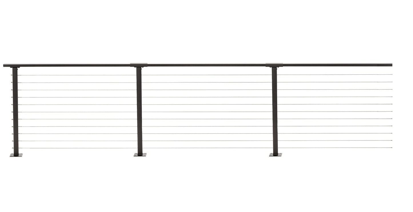 CityPost Deck Mount Bronze Steel Deck Cable Rail Kit