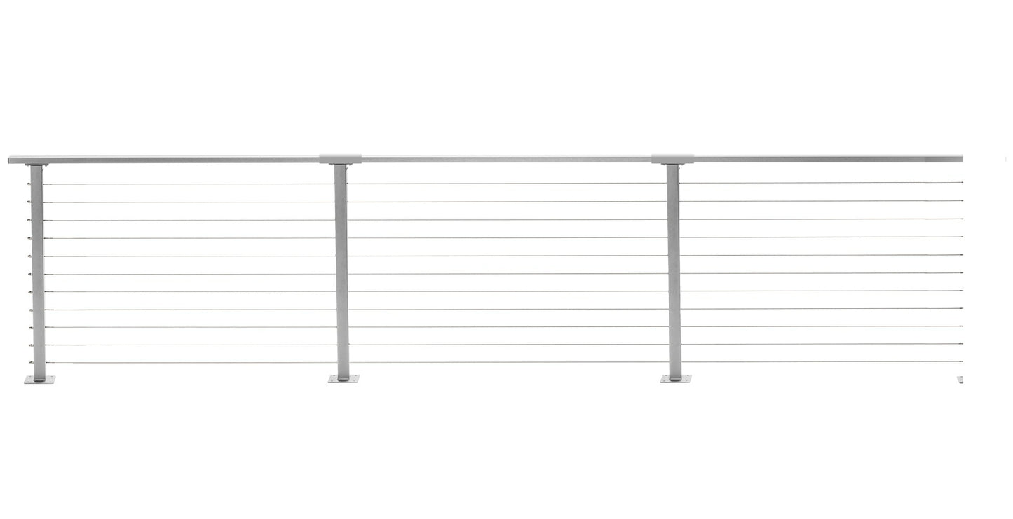 CityPost Deck Mount x 36-in Grey Steel Deck Cable Rail Kit