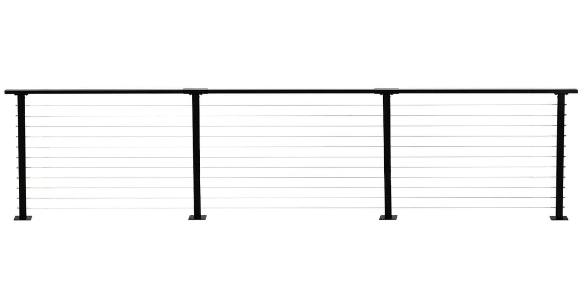 CityPost Deck Mount x 36-in Black Steel Deck Cable Rail Kit