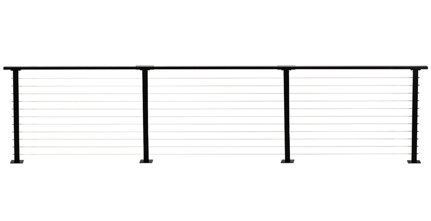 CityPost Deck Mount x 36-in Black Steel Deck Cable Rail Kit