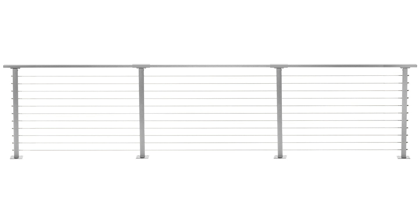 CityPost Deck Mount x 36-in Grey Steel Deck Cable Rail Kit