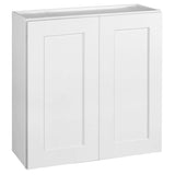 Design House Brookings 30-in W x 30-in H x 12-in D White Maple Wall Fully Assembled Plywood Cabinet (Recessed Panel Shaker Door Style)