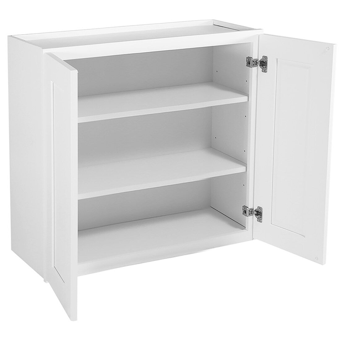 Design House Brookings 30-in W x 30-in H x 12-in D White Maple Wall Fully Assembled Plywood Cabinet (Recessed Panel Shaker Door Style)