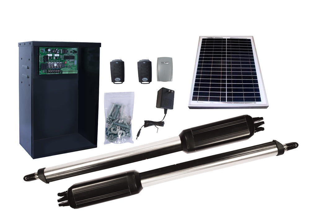 Estate Swing 12-ft Dual Swing Universal Battery Driveway Gate Opener Kit (Solar Compatible)