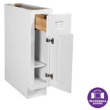 Design House Brookings 9-in W x 34.5-in H x 24-in D White Maple 1-Drawer Base Ready To Assemble Plywood Cabinet (Recessed Panel Shaker Style)