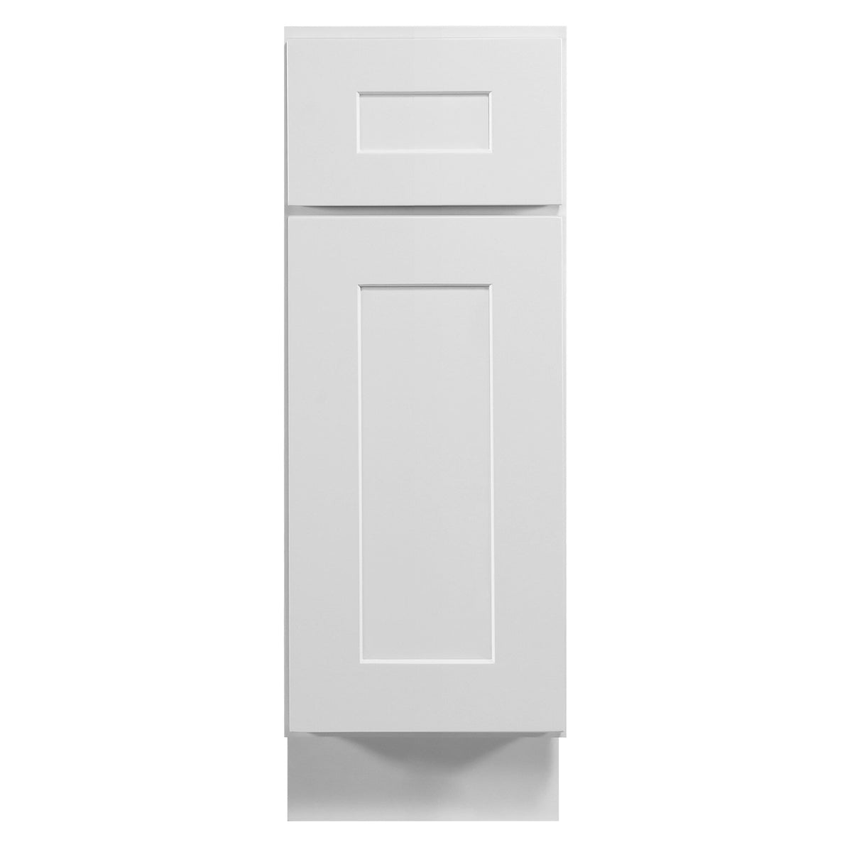 Design House Brookings 12-in W x 34.5-in H x 24-in D White Maple 1-Drawer Base Ready To Assemble Plywood Cabinet (Recessed Panel Shaker Style)