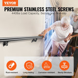 VEVOR Stairs service 5-ft x 7-in Aluminum Alloy Aluminum Deck Stair Rail Kit