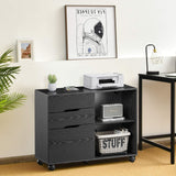 Maocao Hoom Black 3-Drawer 15.74-in File Cabinet