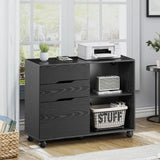 Maocao Hoom Black 3-Drawer 15.74-in File Cabinet