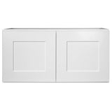 Design House Brookings 30-in W x 15-in H x 12-in D White Maple Wall Fully Assembled Plywood Cabinet (Recessed Panel Shaker Door Style)