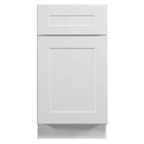 Design House Brookings 18-in W x 34.5-in H x 24-in D White Maple L-shaped 1-Drawer Base Fully Assembled Plywood Cabinet (Recessed Panel Shaker Style)