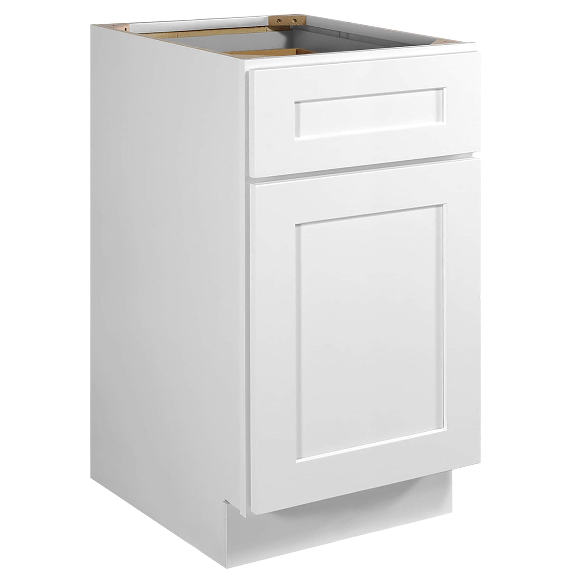 Design House Brookings 18-in W x 34.5-in H x 24-in D White Maple 1-Drawer Base Ready To Assemble Plywood Cabinet (Recessed Panel Shaker Style)