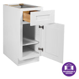 Design House Brookings 18-in W x 34.5-in H x 24-in D White Maple 1-Drawer Base Ready To Assemble Plywood Cabinet (Recessed Panel Shaker Style)