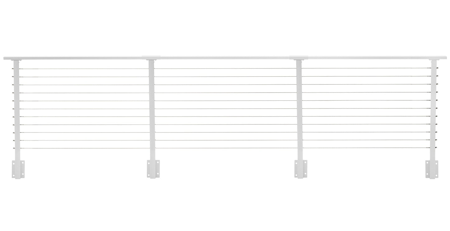 CityPost Face Mount x 36-in White Steel Deck Cable Rail Kit