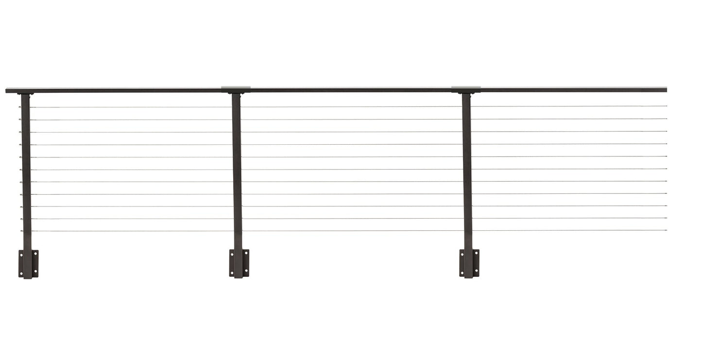 CityPost Face Mount x 36-in Bronze Steel Deck Cable Rail Kit