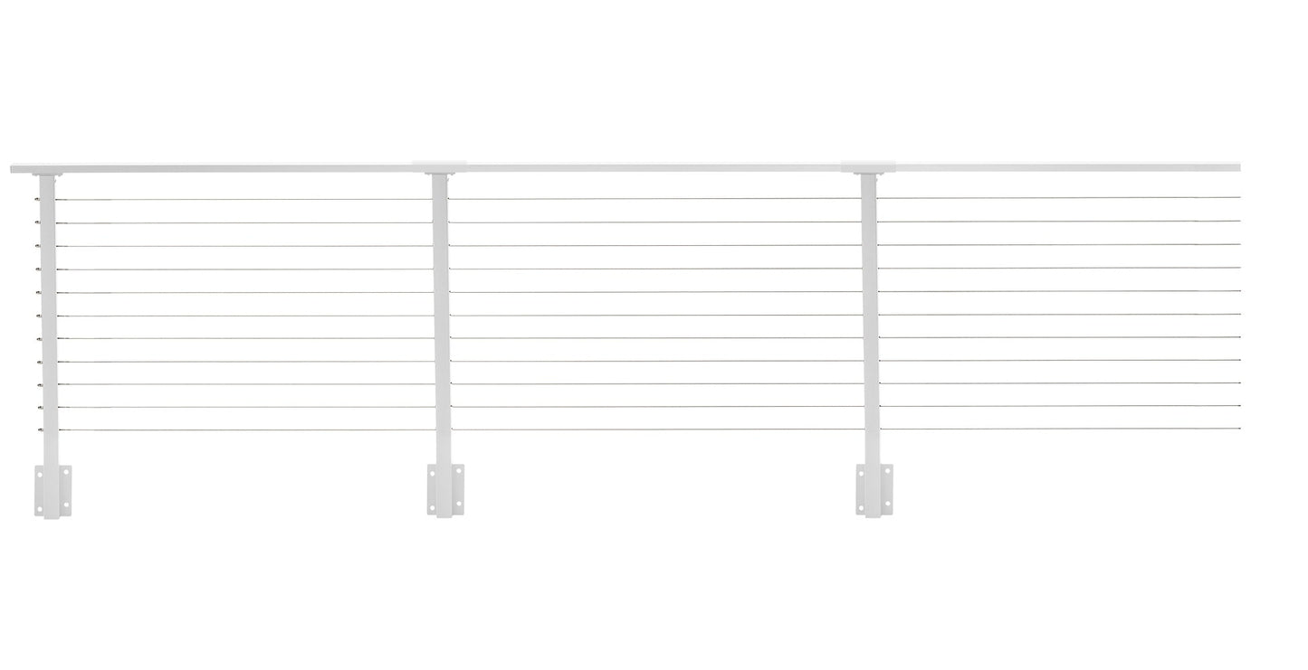 CityPost Face Mount x 36-in White Steel Deck Cable Rail Kit