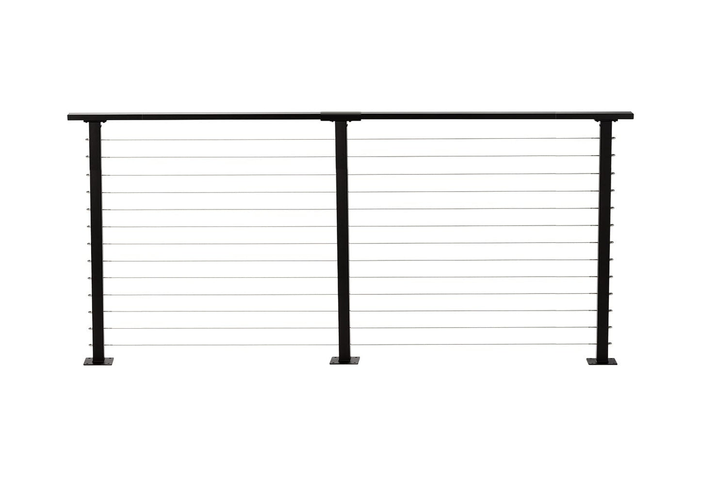 CityPost Deck Mount Black Steel Deck Cable Rail Kit