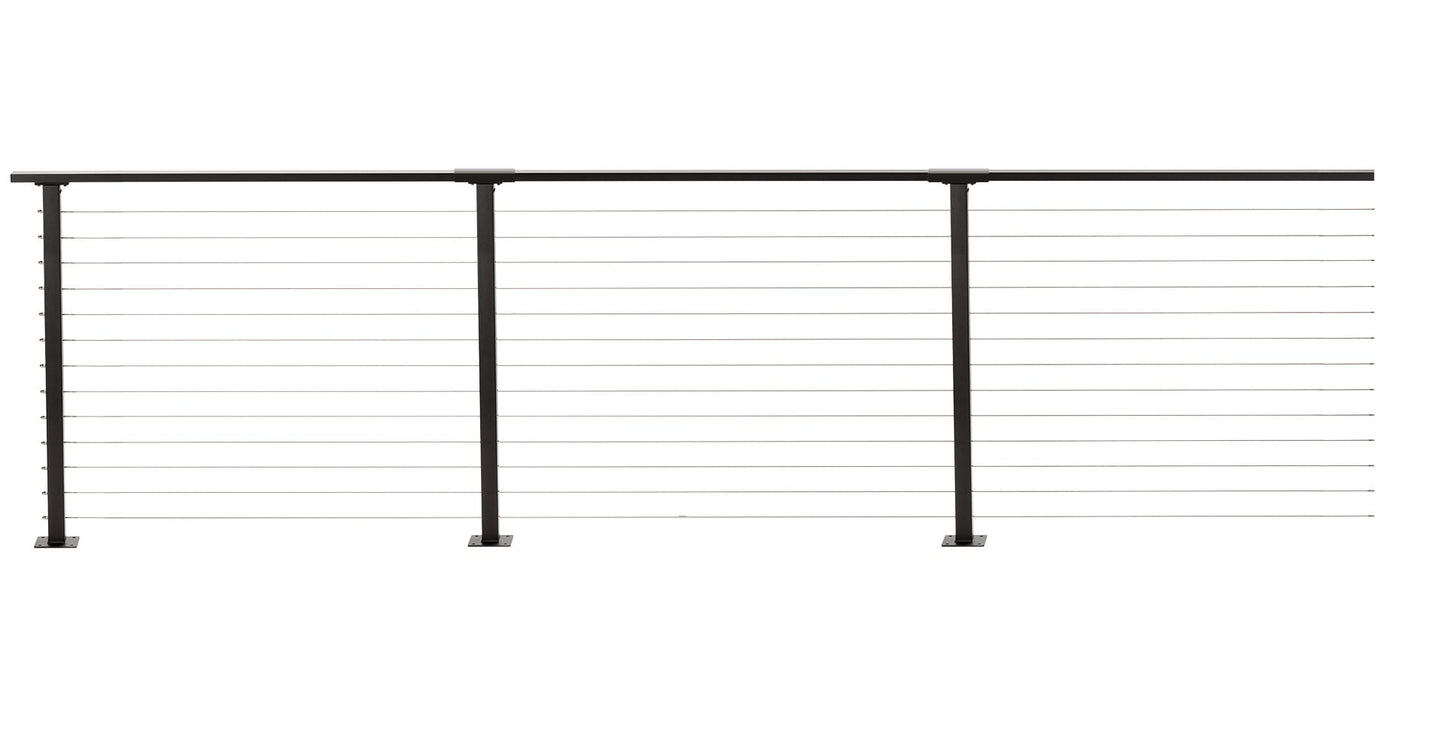 CityPost Deck Mount Bronze Steel Deck Cable Rail Kit