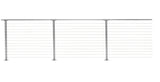 CityPost Deck Mount Grey Steel Deck Cable Rail Kit