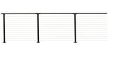 CityPost Deck Mount Black Steel Deck Cable Rail Kit
