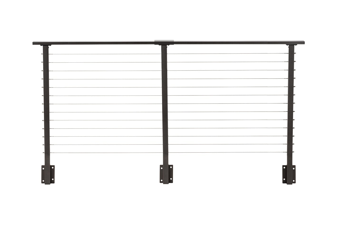 CityPost Face Mount x 42-in Bronze Steel Deck Cable Rail Kit