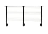 CityPost Face Mount Black Steel Deck Cable Rail Kit