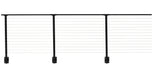 CityPost Face Mount Black Steel Deck Cable Rail Kit