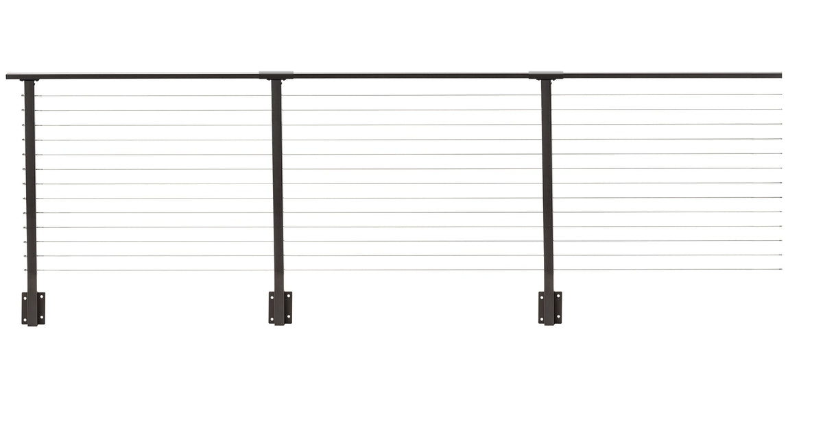 CityPost Face Mount x 42-in Bronze Steel Deck Cable Rail Kit