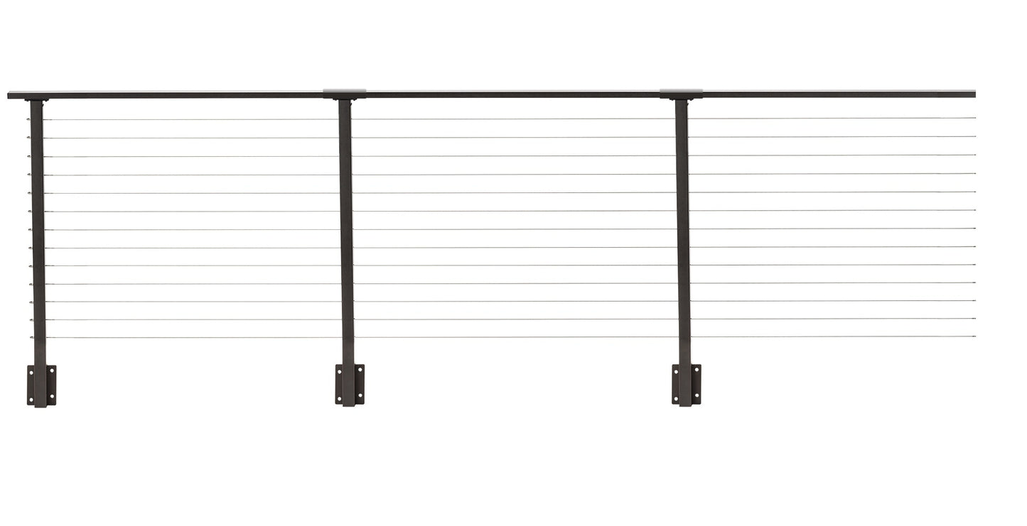 CityPost Face Mount x 42-in Bronze Steel Deck Cable Rail Kit