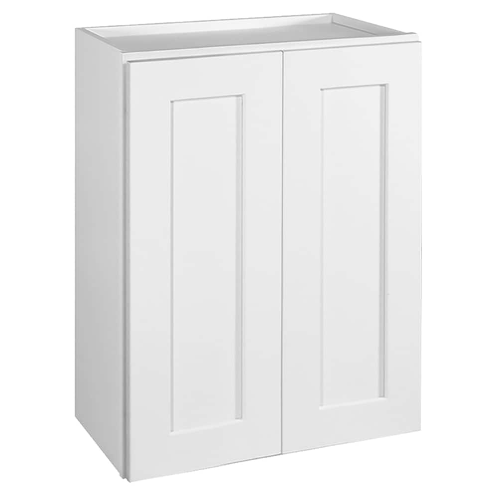 Design House Brookings 27-in W x 36-in H x 12-in D White Maple Wall Ready To Assemble Plywood Cabinet (Recessed Panel Shaker Door Style)
