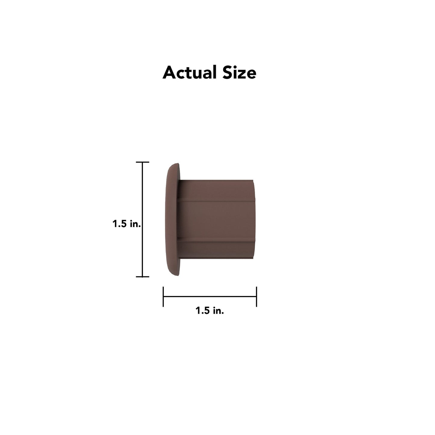 Deckorators 1-7/8-in Brown Plastic Rail Cap (2-Pack)