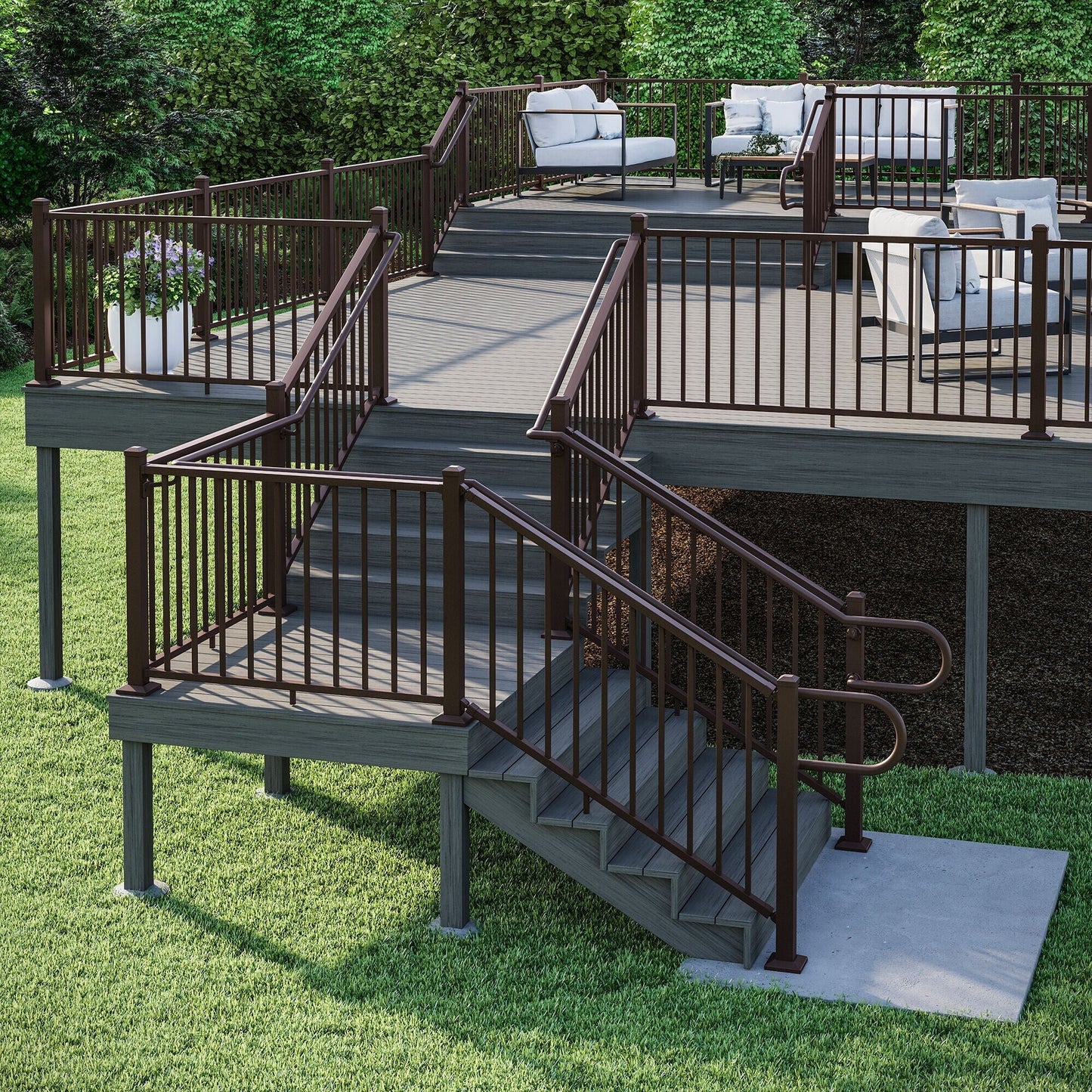Deckorators 1-7/8-in Brown Plastic Rail Cap (2-Pack)