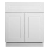 Design House Brookings 33-in W x 34.5-in H x 24-in D White Maple 1-Drawer Base Ready To Assemble Plywood Cabinet (Recessed Panel Shaker Style)