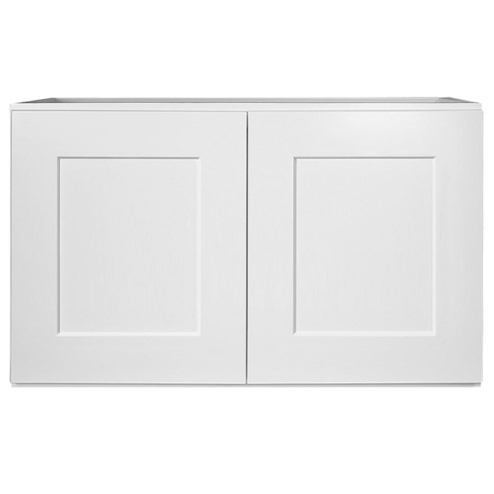 Design House Brookings 30-in W x 18-in H x 12-in D White Unfinished Maple Wall Fully Assembled Plywood Cabinet (Recessed Panel Shaker Door Style)