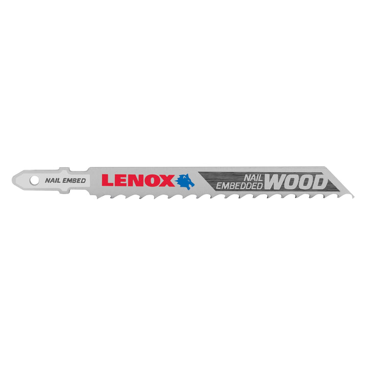 LENOX 4-in 6 TPI T‑Shank Bi‑Metal Jigsaw Blades, 5-Pack