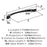 Amerock Vaile (96mm) Center to Center Arch Handle Drawer Pull