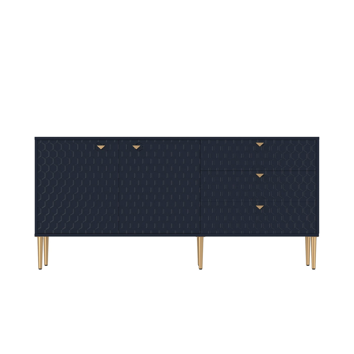 Clihome Modern/Contemporary Navy Tv Cabinet (Accommodates TVs up to 60-in)