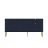Clihome Modern/Contemporary Navy Tv Cabinet (Accommodates TVs up to 60-in)