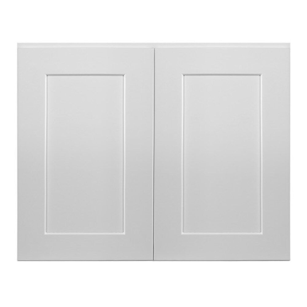 Design House Brookings 30-in W x 24-in H x 12-in D White Maple Wall Fully Assembled Plywood Cabinet (Recessed Panel Shaker Door Style)