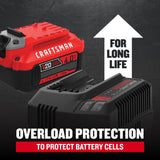CRAFTSMAN V20 20-Volt Max 4.0Ah Lithium-Ion Battery & Charger Kit