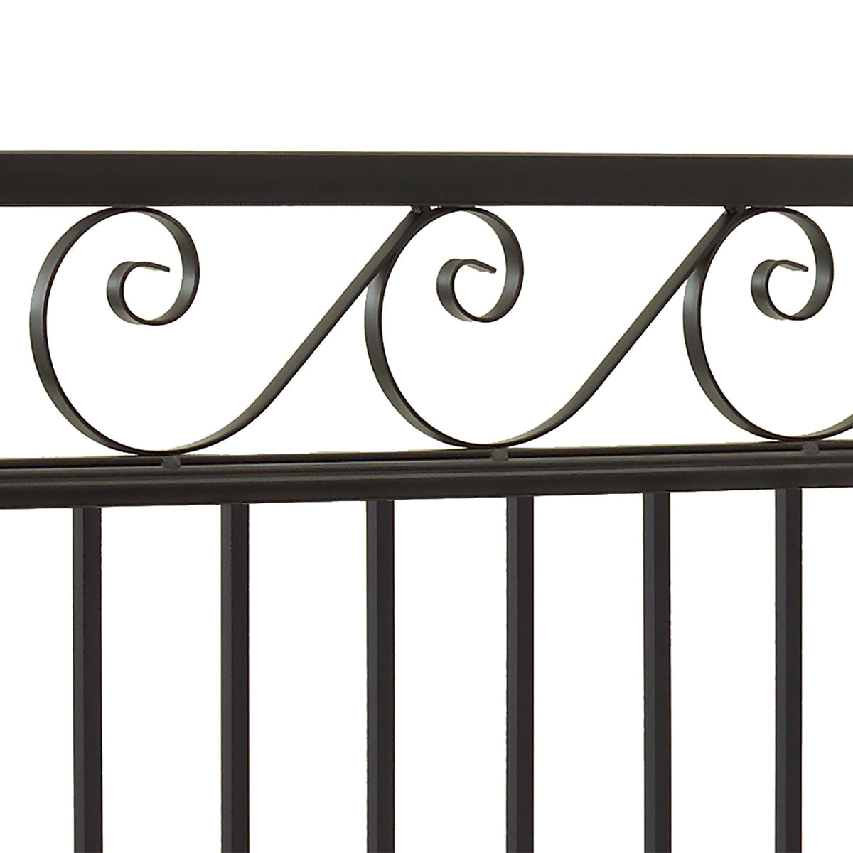 Gilpin 4-ft H x 47-in W Black Steel Decorative Metal Straight-top Decorative Standard Fence Gate