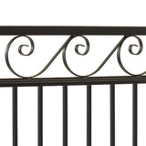 Gilpin 6-ft H x 4-ft W Black Steel Decorative Metal Straight-top Decorative Standard Fence Gate