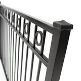 Gilpin 6-ft H x 6-ft W Black Steel Spaced Picket Flat-top Decorative Fence Panel