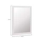 Kinghurst 29 in. W x 35 in. H Single Framed Vanity Mirror in White
