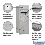 3700 Horizontal Series 4-Compartment with 1-Parcel Locker Recessed Mount Mailbox - Super Arbor