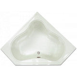 4.48 ft. Corner Drop-In Non-Whirlpool Bathtub in White - Super Arbor