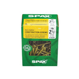 #8 x 2-1/2 in. T-Star Plus Drive Flat-Head Partial Thread Yellow Zinc Coated Multi-Material Screw (133 per Box)
