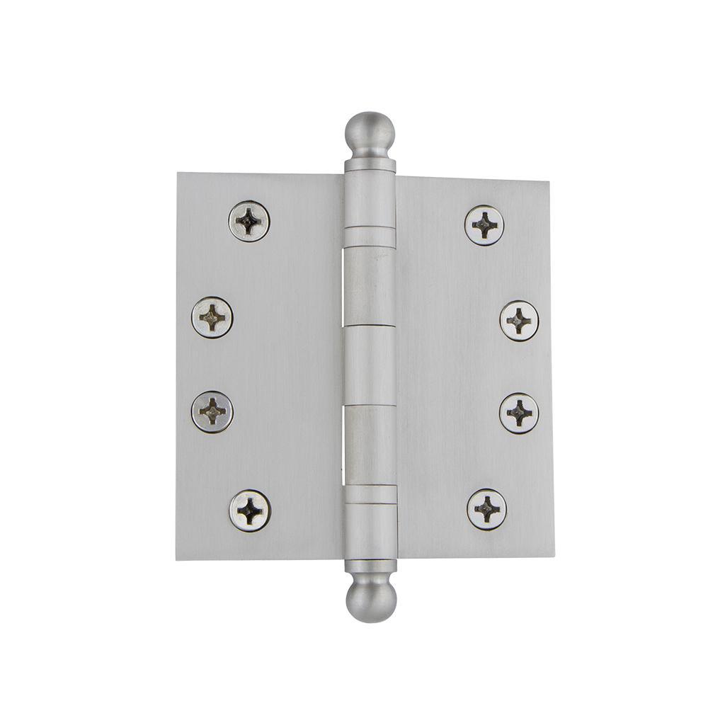 4 in. Ball Tip Heavy Duty Hinge with Square Corners in Timeless Bronze - Super Arbor